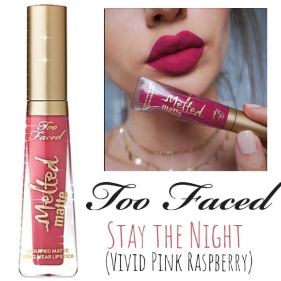 Too Faced Liquid Matte Lipstick -Stay the Night- No Sting Plump! - Picture 11 of 15
